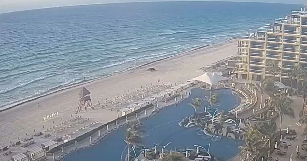 Vista de la playa en Hard Rock Hotel Cancun